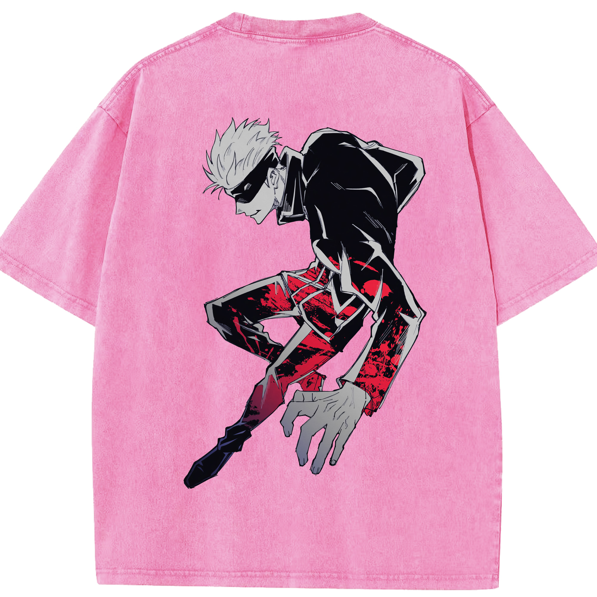 （画像用） 呪術廻戦 Jujutsu Kaisen 綿100% ヴィンテージ風 半袖Tシャツ（背面プリント）